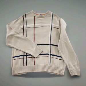 Dockers Men's XL Knit Sweater Brown Pullover casual old money preppy Granpa